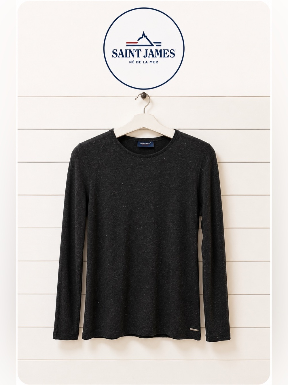 SAINT JAMES Dark Grey Long Sleeve Top Size 12